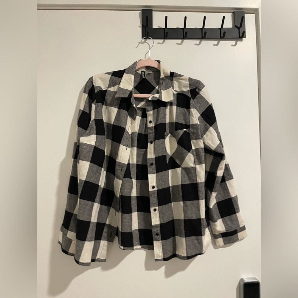 H&M Black and White Flannel